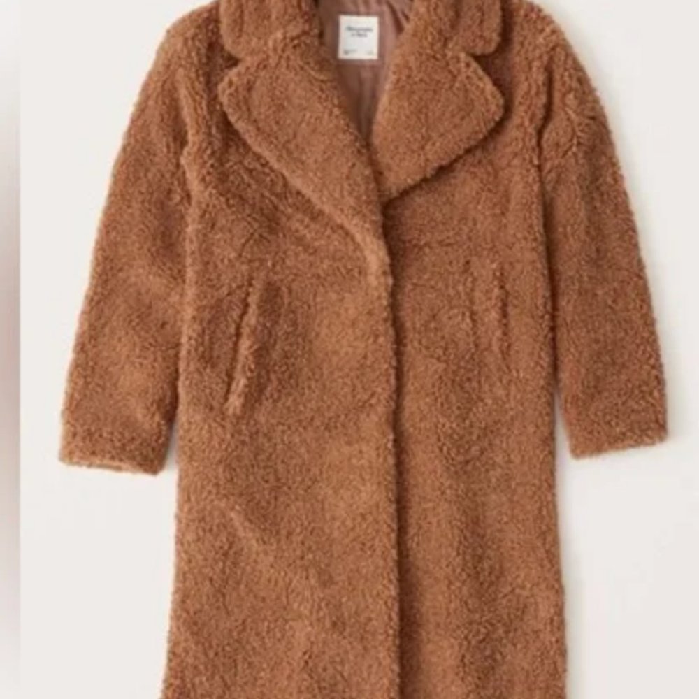 Abercrombie & Fitch Brown Camel Teddy Coat SP